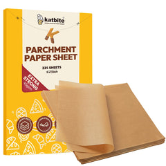 Katbite 225Pcs 9x13 inch Heavy Duty Unbleached Parchment Paper，brown