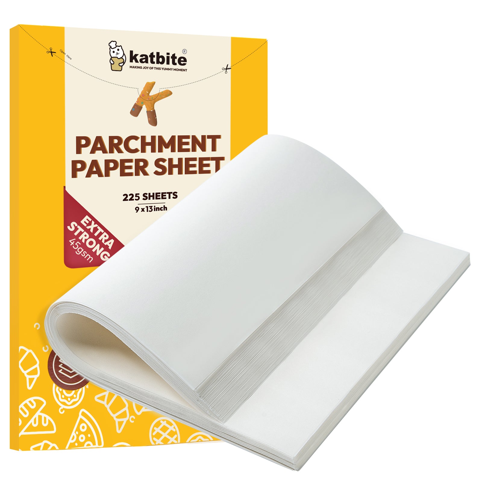 Katbite Heavy Duty White Parchment Paper Sheets, 9×13 12×16 16×24 in
