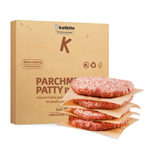 katbite Unbleached Patty Paper Squares for Burger Press and Freezer 