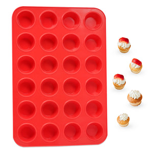 Katbite Silicone Muffin Pan Nonstick BPA Free Baking Tray