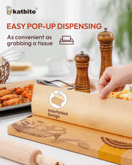 Katbite 10x15 Inch 135Pcs Brown Pop-Up Parchment Paper Sheets
