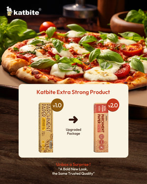 Katbite Unbleached Parchment Paper Roll with Slide Cutter