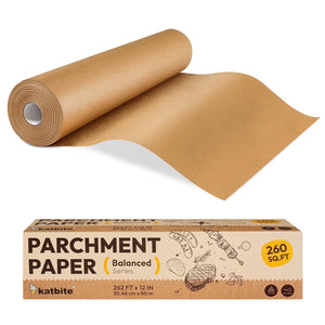 Katbite Brown Parchment Paper Roll for Easy Baking Cleanup