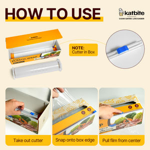 Katbite Plastic Wrap with Removable Slide Cutter