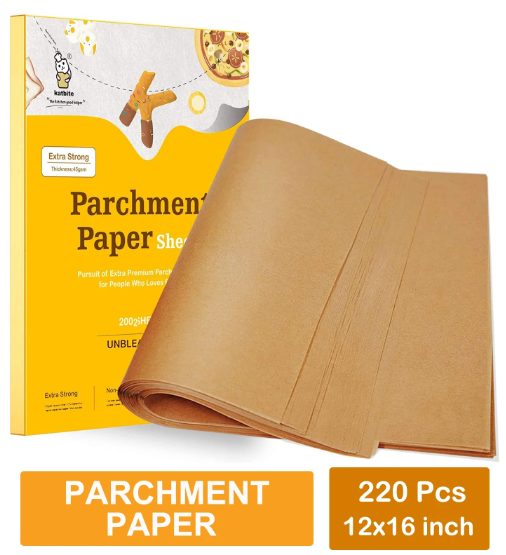 Katbite 220 Pcs 12x16 inch Heavy Duty Unbleached Parchment Paper for Baking