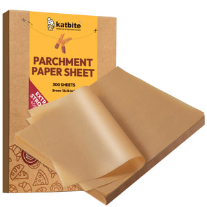 katbite Heavy Duty Unbleached Parchment Paper Sheets for Baking