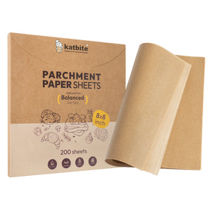 Katbite 8 x 8 Unbleached Parchment Paper Sheets, 200 pcs