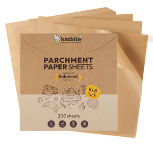 Katbite 8 x 8 Unbleached Parchment Paper Sheets, 200 pcs