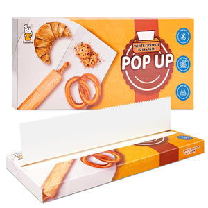 Katbite Heavy Duty Pop-Up Parchment Paper Sheets, Non-Stick, 9×13 10×15 12×16 in