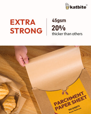 katbite Extra Thick Unbleached Parchment Paper for Baking 