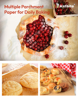 katbite Extra Thick Unbleached Parchment Paper for Baking 