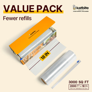 Katbite Plastic Wrap with Removable Slide Cutter