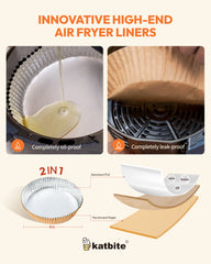 Katbite 8inch 80pcs Air Fryer Liners Aluminum Foil