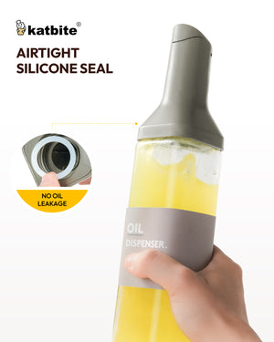 Katbite Olive Oil Dispenser Bottle Glass Gravity Spout Easy Refill