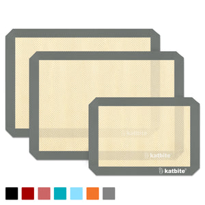Katbite Silicone Baking Mats Set of 3 Extra Thick Nonstick Sheet Liners