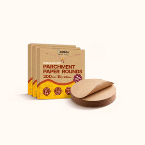Unbleached Round Parchment Paper Sheets for Organic Baking and Cafes