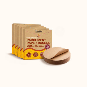 Unbleached Round Parchment Paper Sheets for Organic Baking and Cafes