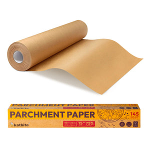 Katbite Brown Parchment Paper Roll for Easy Baking Cleanup