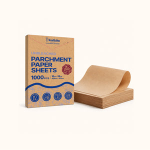 16" x 24" Brown Parchment Paper Sheets, 1,000 Sheets, 45GSM Heavy Duty Baking Paper for Commercial Bakeries & Restaurants
