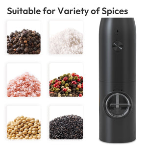 Katbite Electric Salt and Pepper Grinder Rechargeable Adjustable Coarseness