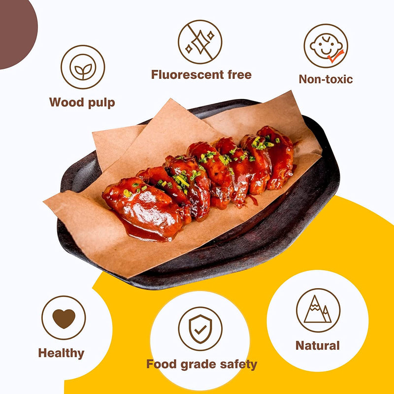 Katbite 350Pcs 9x13 In Parchment Paper Sheets, Heavy Duty Unbleached Baking Paper, Non-stick & Oil Proof for Oven, Air Fryer, Grilling, Steaming and Cooking Bread