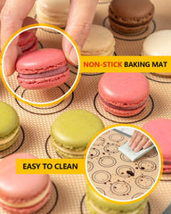 Macaron Silicone Baking Mats, Katbite Silicone Macaroons Baking Mat Set of 2 Half Sheet (11 5/8