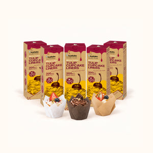 Katbite 2 inch Tulip Cupcake Liners 200 Bulk Silicone Baking Cups