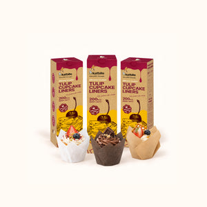 Katbite 2 inch Tulip Cupcake Liners 200 Bulk Silicone Baking Cups