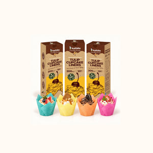 Katbite 2 inch Tulip Cupcake Liners 200 Bulk Silicone Baking Cups