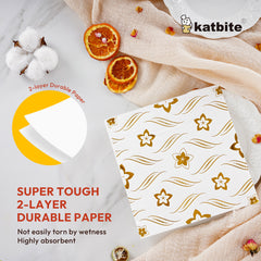 Katbite 50 pcs 6.5x6.5 Inch Disposable Paper Napkins