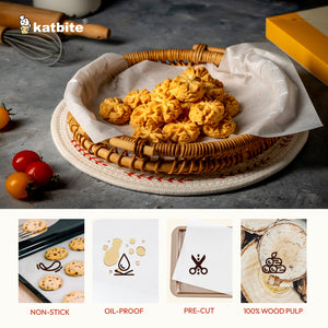 Katbite Heavy Duty Parchment Paper Sheets Precut Non-Stick Full Parchment Sheets