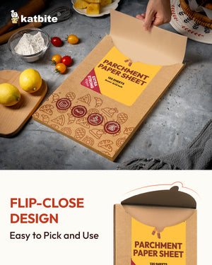 katbite Heavy Duty Unbleached Parchment Paper Sheets for Baking