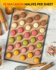 Macaron Silicone Baking Mats, Katbite Silicone Macaroons Baking Mat Set of 2 Half Sheet (11 5/8