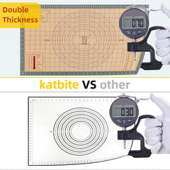 katbite Silicone Pastry Mat Non Stick, Silicone Baking Mat 26