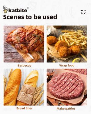 katbite Unbleached Patty Paper Squares for Burger Press and Freezer 