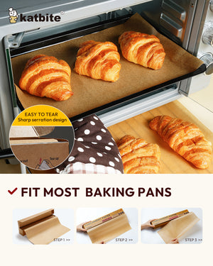 Katbite Brown Parchment Paper Roll for Easy Baking Cleanup