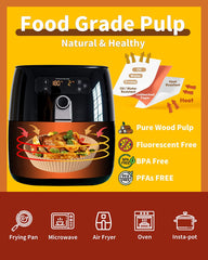 Katbite 230PCS Air Fryer Liners for 5-8 QT Basket, Small Air fryer Liners, Non Stick Air fryer Liner Made of Food Grade Parchment Paper, 6.5 Inch