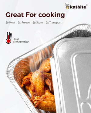 katbite Heavy Duty Disposable Aluminum Foil Pans for Baking.