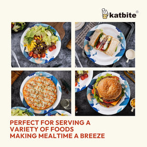 Katbite Compostable Paper Plates Blue Heavy Duty