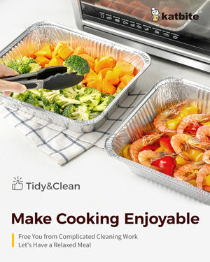 katbite Heavy Duty Disposable Aluminum Foil Pans for Baking.