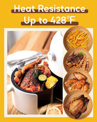 Katbite 230PCS Air Fryer Liners for 5-8 QT Basket, Small Air fryer Liners, Non Stick Air fryer Liner Made of Food Grade Parchment Paper, 6.5 Inch