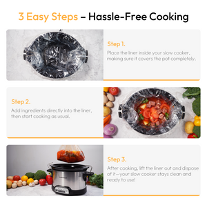 Katbite Slow Cooker Liners 48 Count Disposable Bags for Easy Cleanup