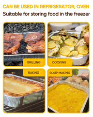katbite 9x13 Half Size Aluminum Foil Pans, Disposable 30 Pack Baking Pans, Square Aluminum Baking Pans, Foil Pans Great for Cooking, Heating, Storing, Prepping Food