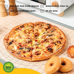 katbite Silicone Pastry Mat Non Stick, Silicone Baking Mat 26