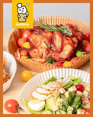 Katbite 230PCS Air Fryer Liners for 5-8 QT Basket, Small Air fryer Liners, Non Stick Air fryer Liner Made of Food Grade Parchment Paper, 6.5 Inch
