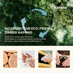 Katbite 50 pcs 6.5x6.5 Inch Disposable Paper Napkins