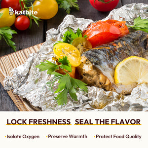 Katbite Heavy Duty Aluminum Foil Roll Wrap with Cutter