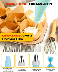 Macaron Silicone Baking Mats, Katbite Silicone Macaroons Baking Mat Set of 2 Half Sheet (11 5/8