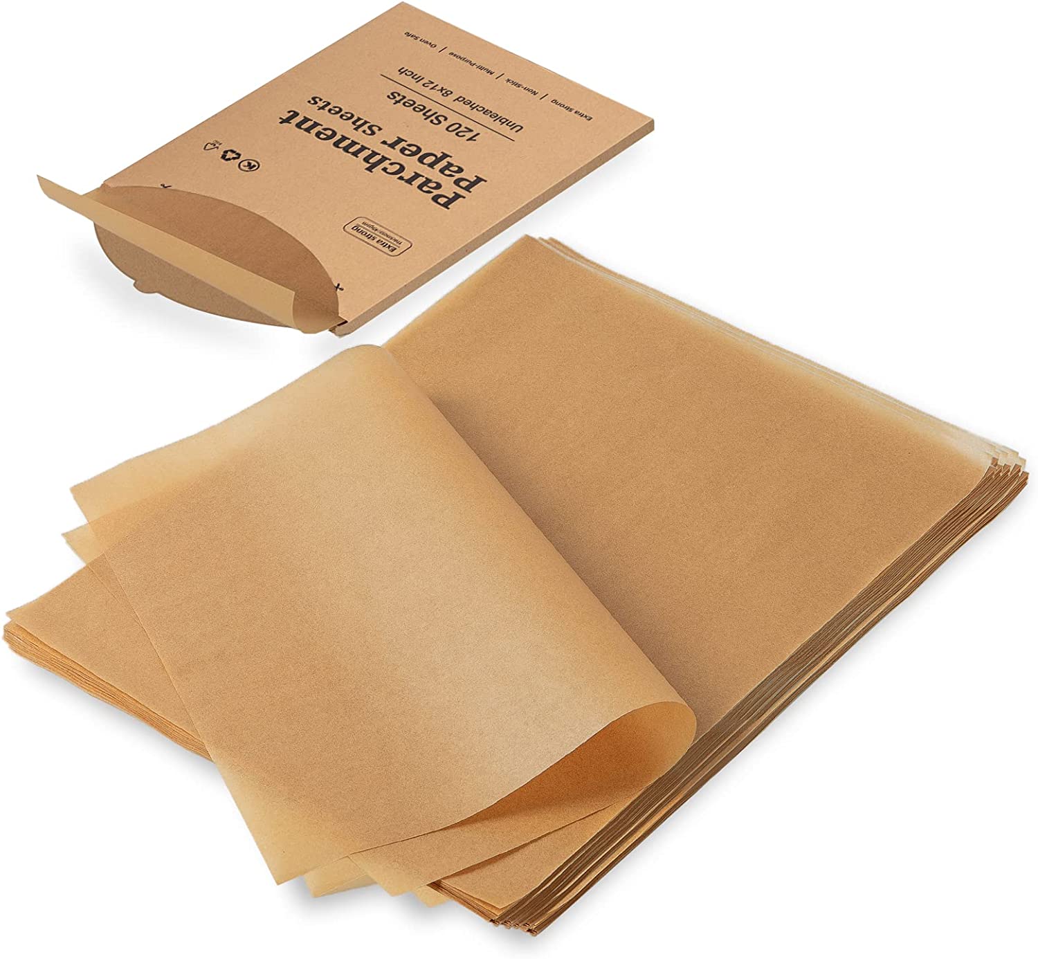 Katbite 120Pcs 8x12 inches Parchment Paper Sheets, Heavy Duty