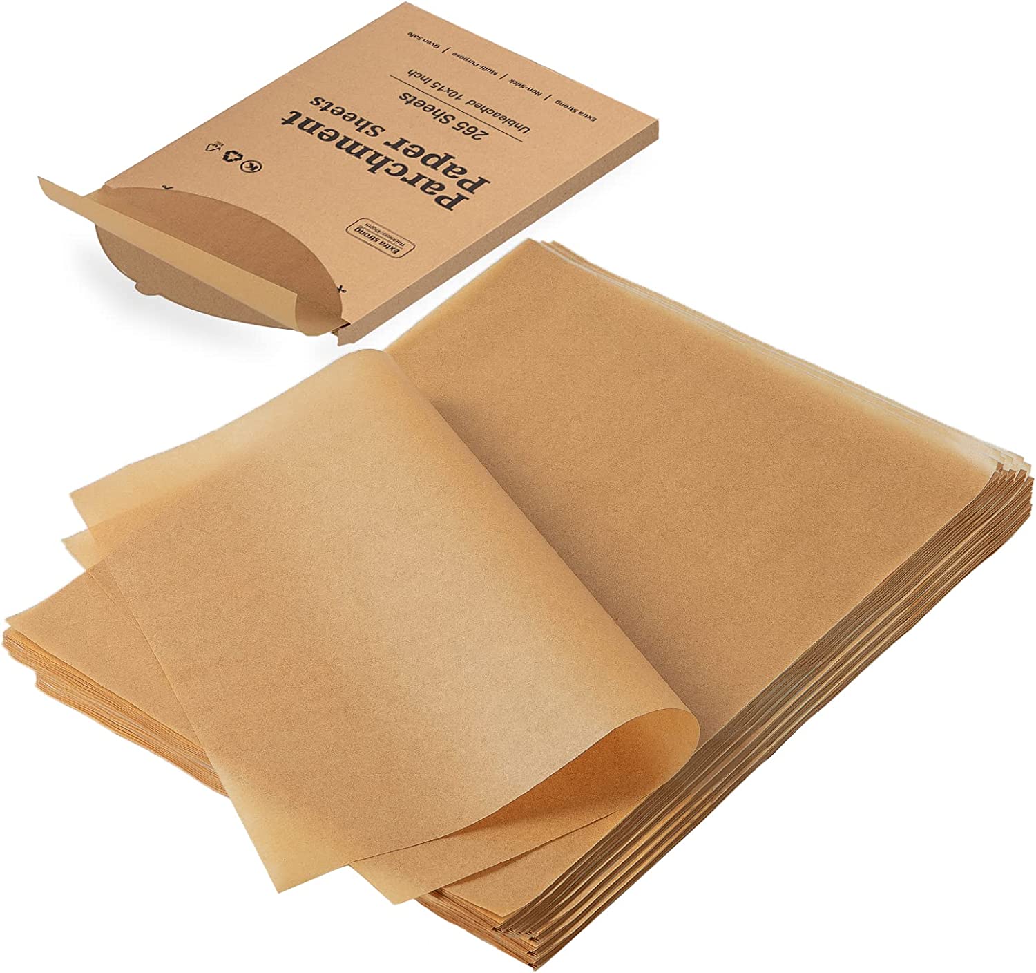 Katbite 265Pcs 10x15 inches Parchment Paper Sheets, Heavy Duty Unbleac